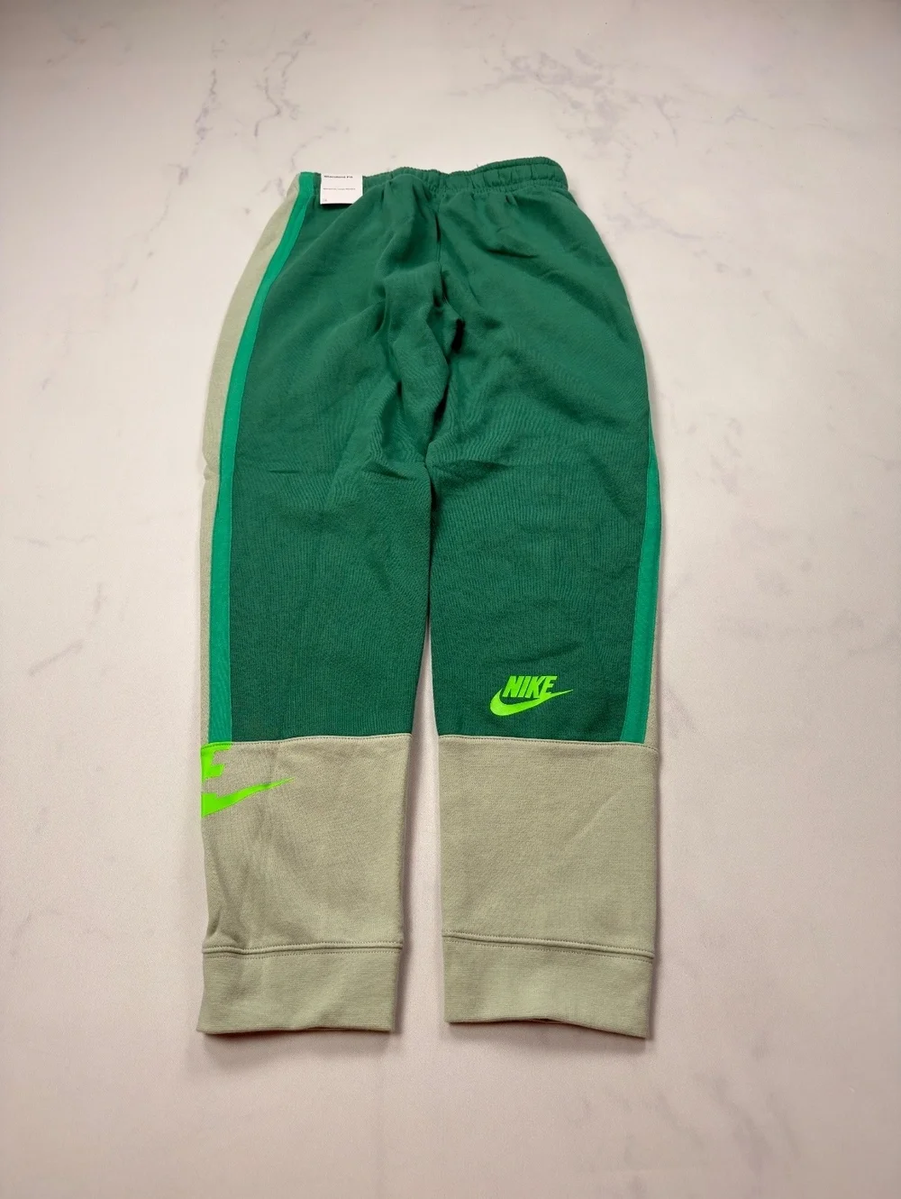Nike Track Pants Green Colorblock Athletic - Boys Large NWT